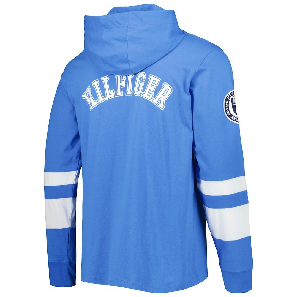 Los Angeles Chargers Tommy Hilfiger Alex Long Sleeve Hoodie T-Shirt Powder Blue/White - NFL