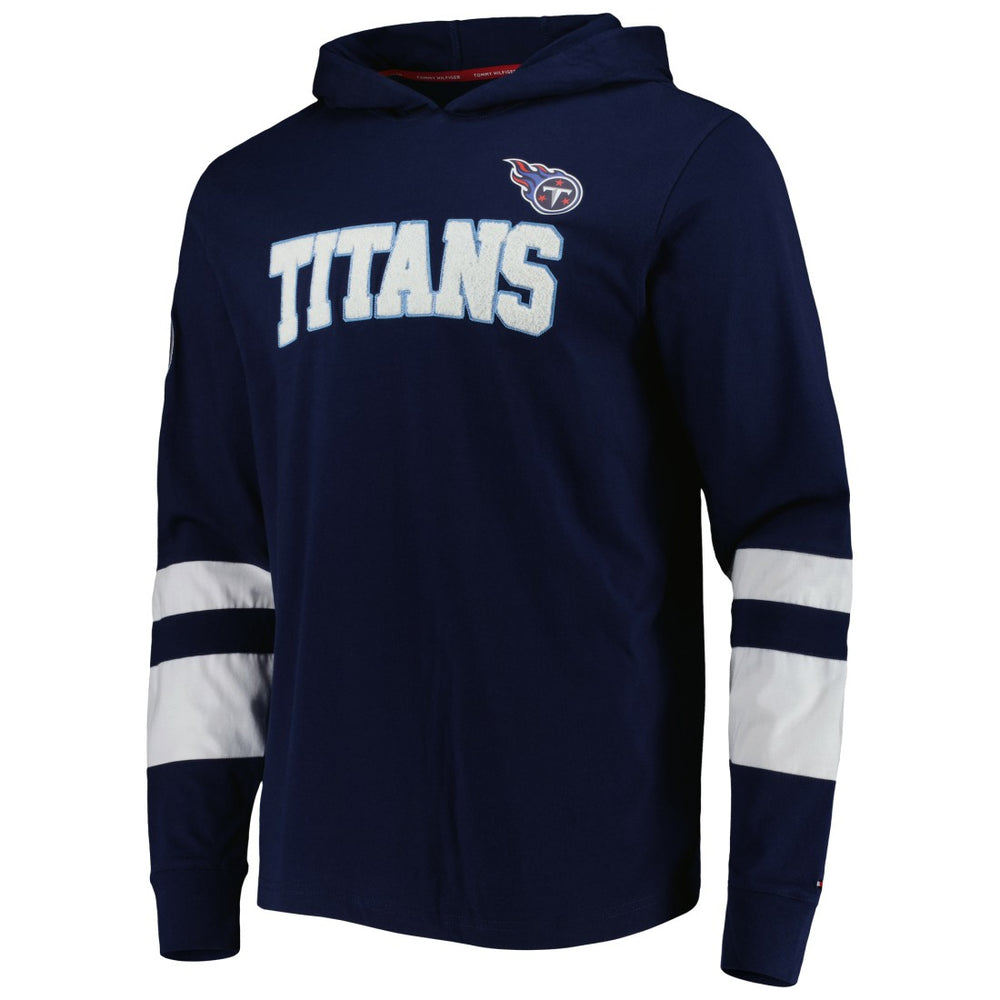 Tennessee Titans Tommy Hilfiger Alex Long Sleeve Hoodie T-Shirt Navy/White - NFL