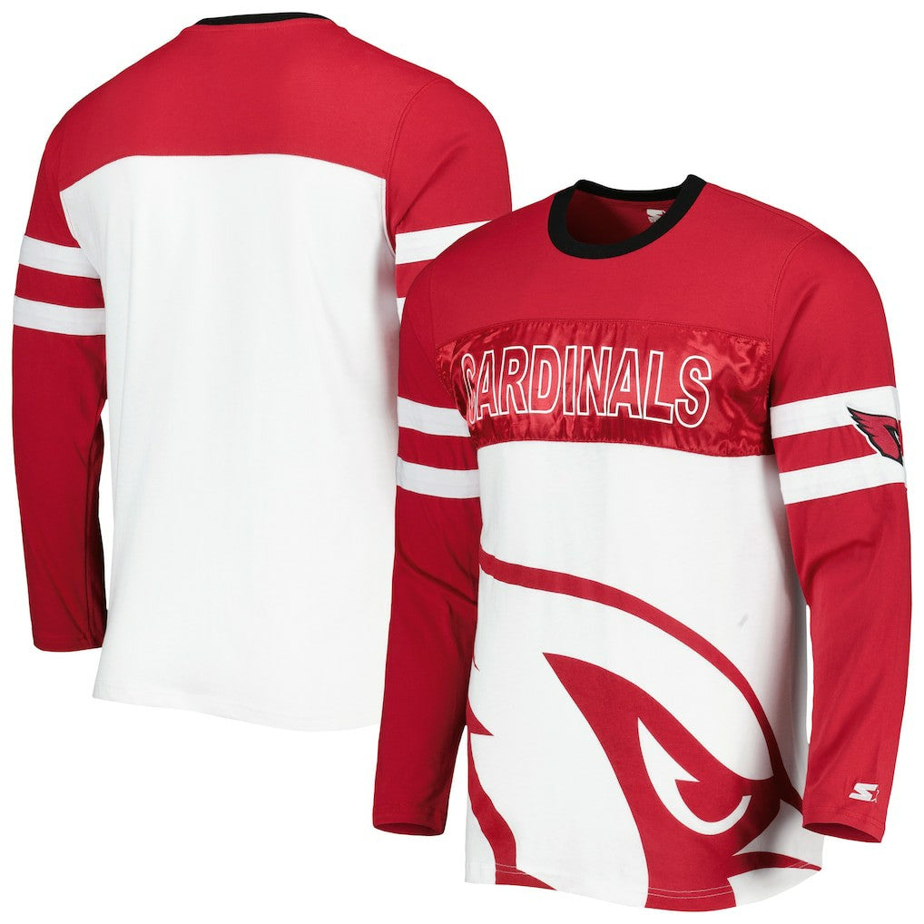 Arizona Cardinals Starter Halftime Long Sleeve T-Shirt Cardinal/White - NFL