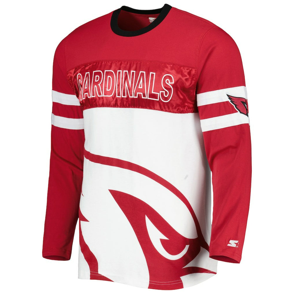 Arizona Cardinals Starter Halftime Long Sleeve T-Shirt Cardinal/White - NFL