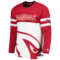 Arizona Cardinals Starter Halftime Long Sleeve T-Shirt Cardinal/White - NFL