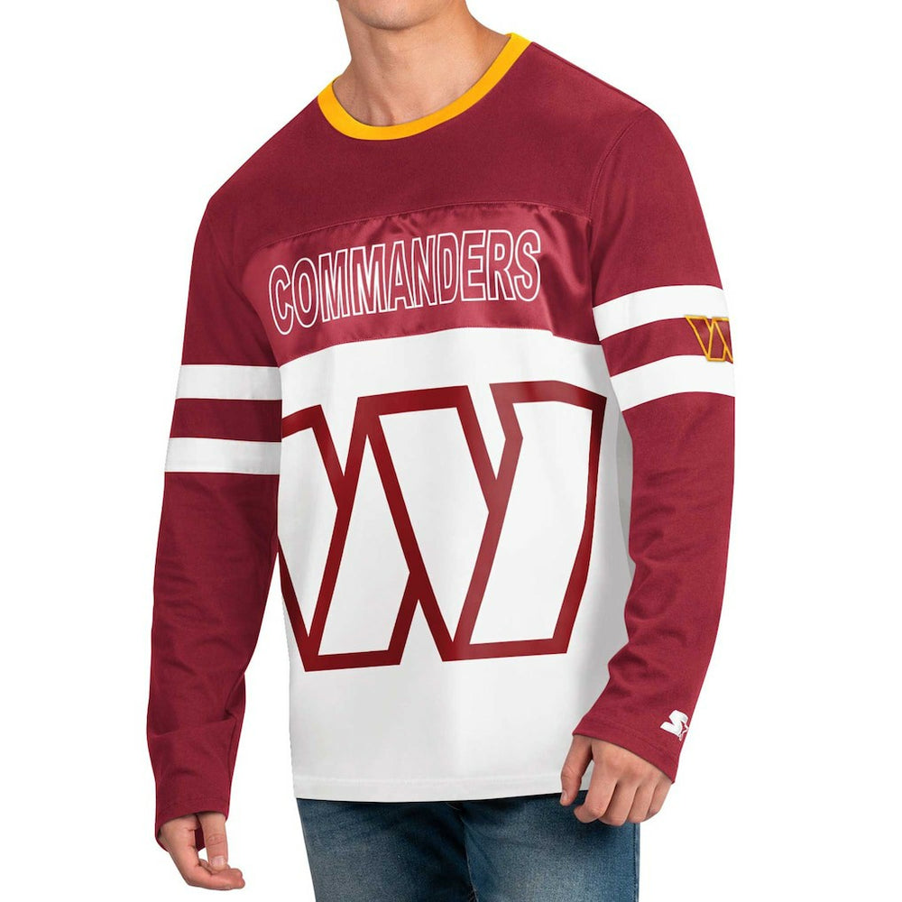 Washington Commanders Starter Halftime Long Sleeve T-Shirt Burgundy/White - NFL