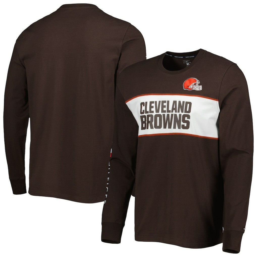 Cleveland Browns Tommy Hilfiger Peter Team Long Sleeve T-Shirt Brown - NFL
