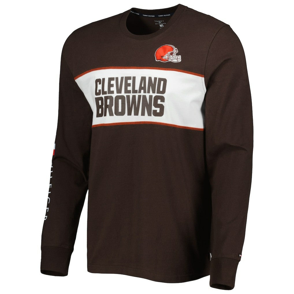 Cleveland Browns Tommy Hilfiger Peter Team Long Sleeve T-Shirt Brown - NFL