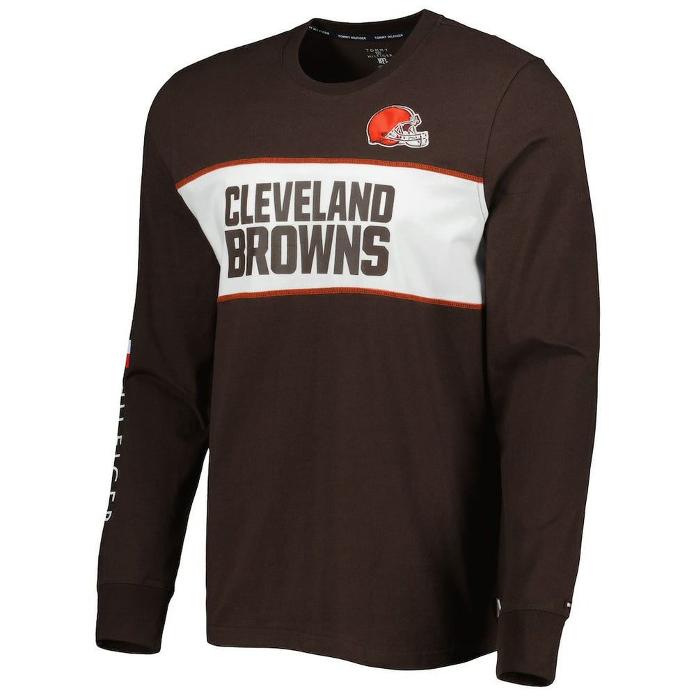 Cleveland Browns Tommy Hilfiger Peter Team Long Sleeve T-Shirt Brown - NFL