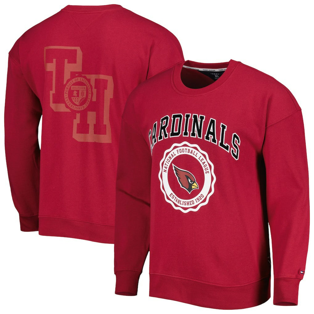 Arizona Cardinals Tommy Hilfiger Ronald Crew Sweatshirt Cardinal - NFL