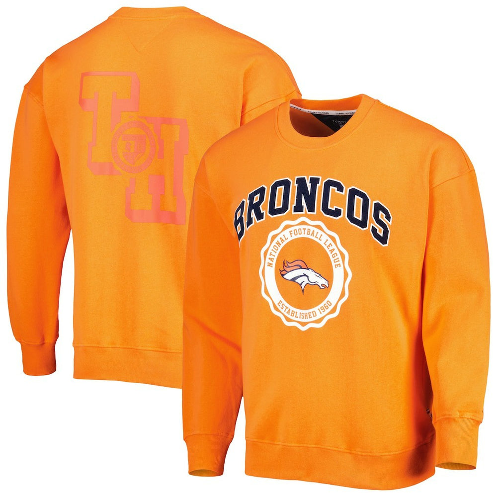 Denver Broncos Tommy Hilfiger Ronald Crew Sweatshirt Orange - NFL