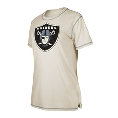 Las Vegas Raiders New Era Women's Split T-Shirt Cream - NFL