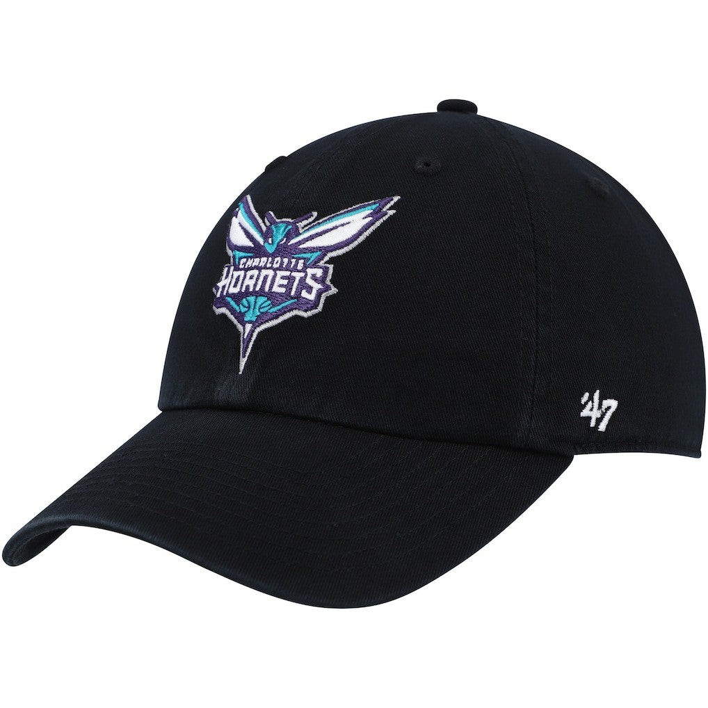 47 brand - Charlotte Hornets '47 Core Logo Clean Up Adjustable Hat - Black