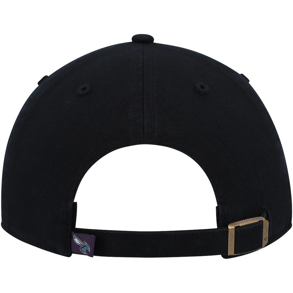 47 brand - Charlotte Hornets '47 Core Logo Clean Up Adjustable Hat - Black