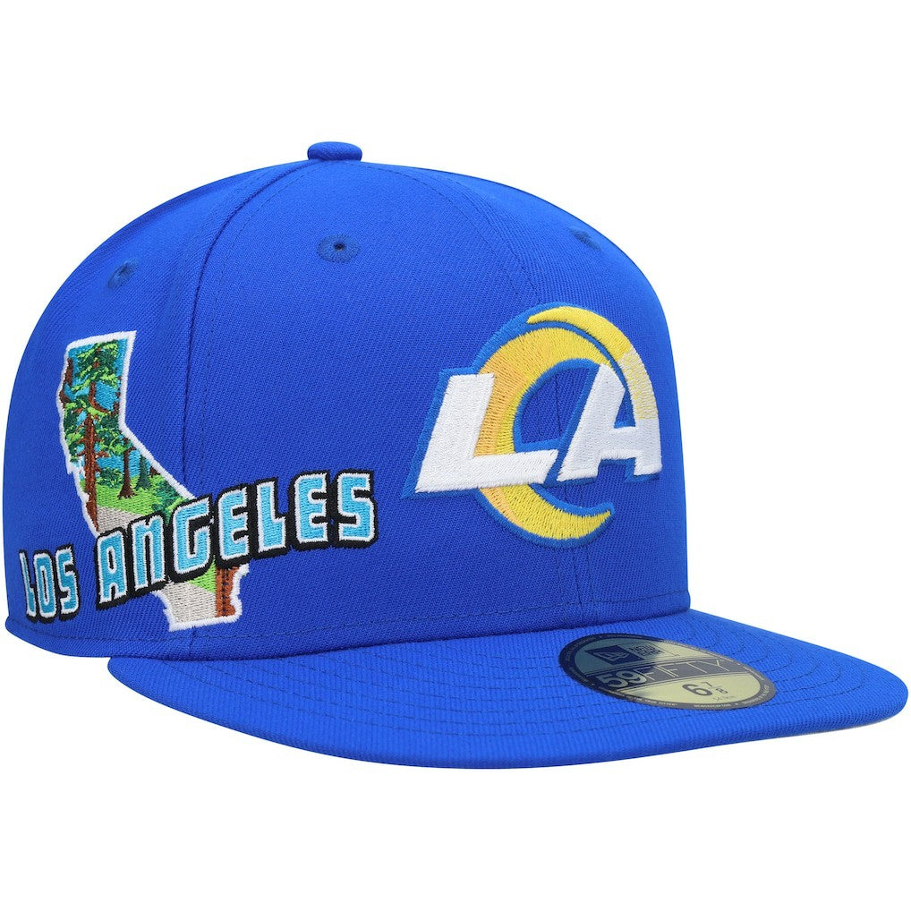 Los Angeles Rams New Era Stateview 59FIFTY Fitted Hat Royal - NFL