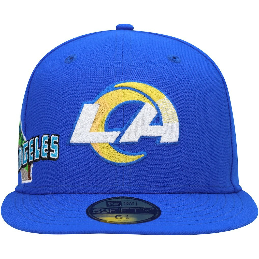 Los Angeles Rams New Era Stateview 59FIFTY Fitted Hat Royal - NFL