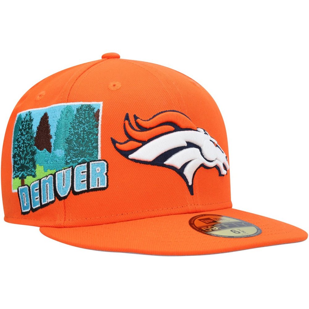 Denver Broncos New Era Stateview 59FIFTY Fitted Hat Orange - NFL