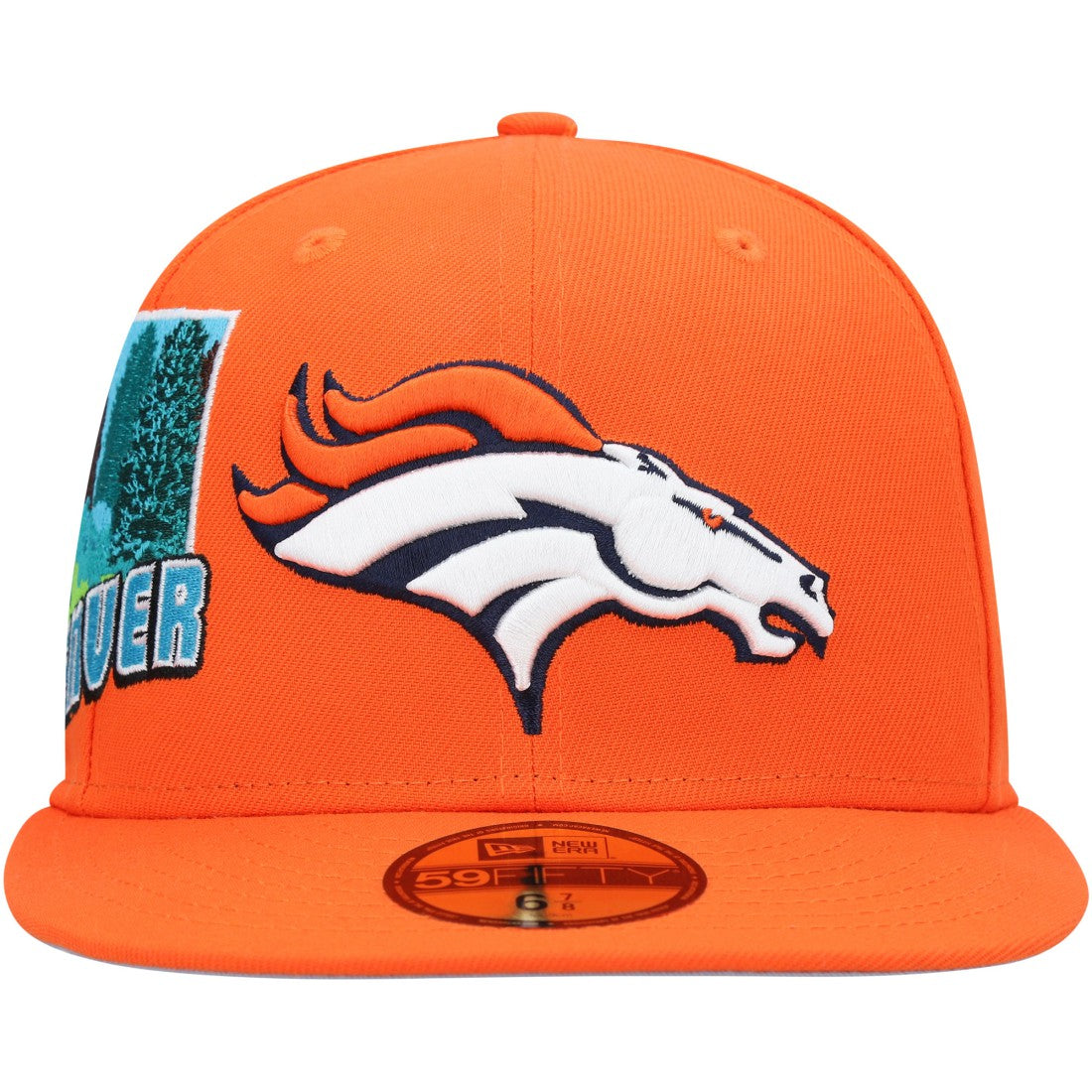 Denver Broncos New Era Stateview 59FIFTY Fitted Hat Orange - NFL