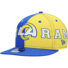 Los Angeles Rams New Era Team Split 9FIFTY Snapback Hat Royal/Gold - NFL
