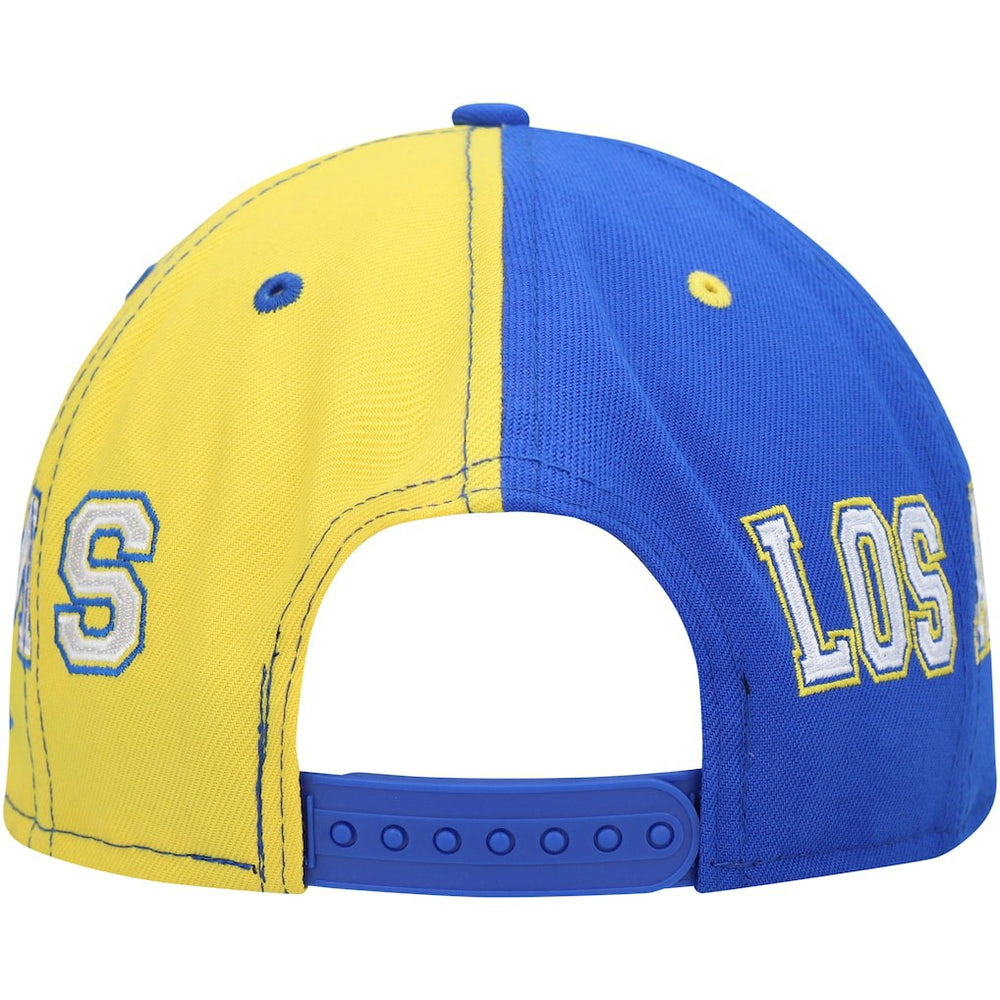 Los Angeles Rams New Era Team Split 9FIFTY Snapback Hat Royal/Gold - NFL