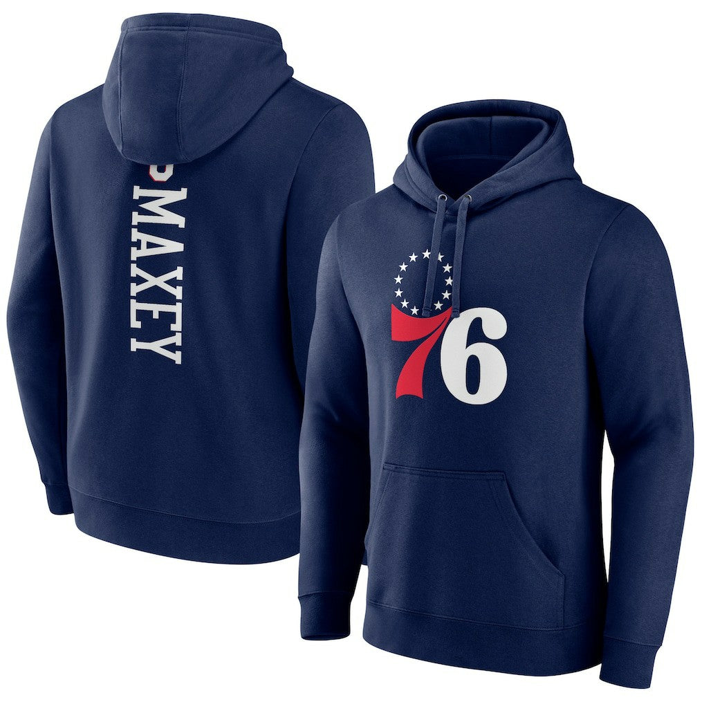 NBA - Tyrese Maxey Philadelphia 76ers Playmaker Pullover Hoodie - Navy