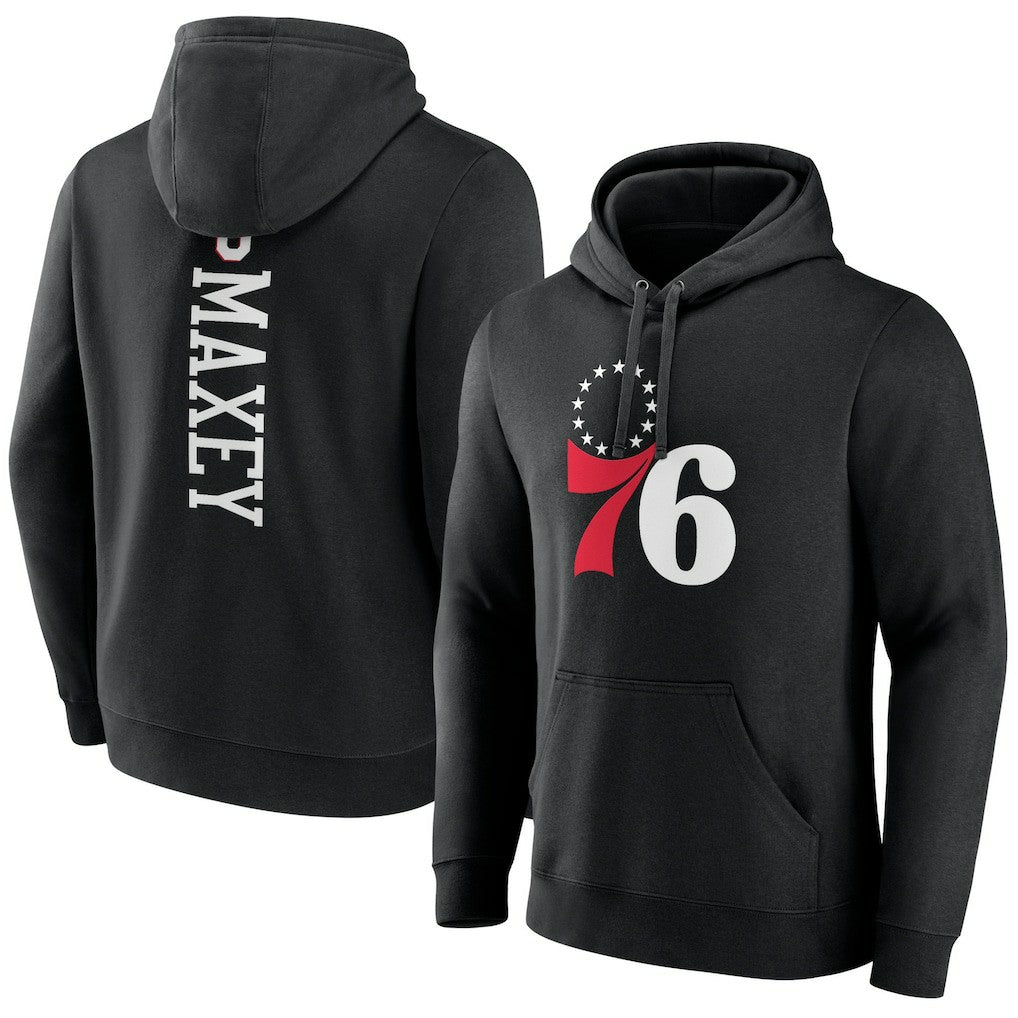 NBA - Tyrese Maxey Philadelphia 76ers Playmaker Pullover Hoodie - Black