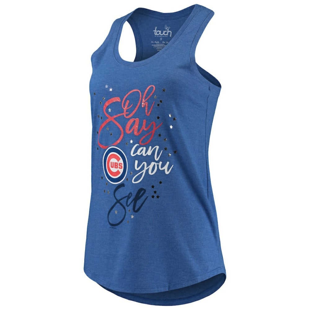 Chicago Cubs Touch Women's Americana Tri-Blend Racerback Tank Top Near Me