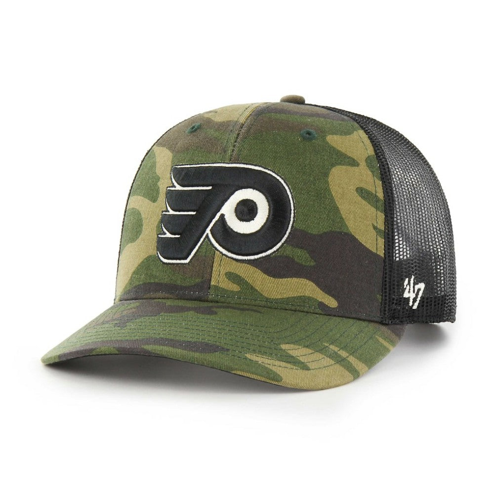 Philadelphia Flyers - '47 Trucker Snapback Hat Camo/Black