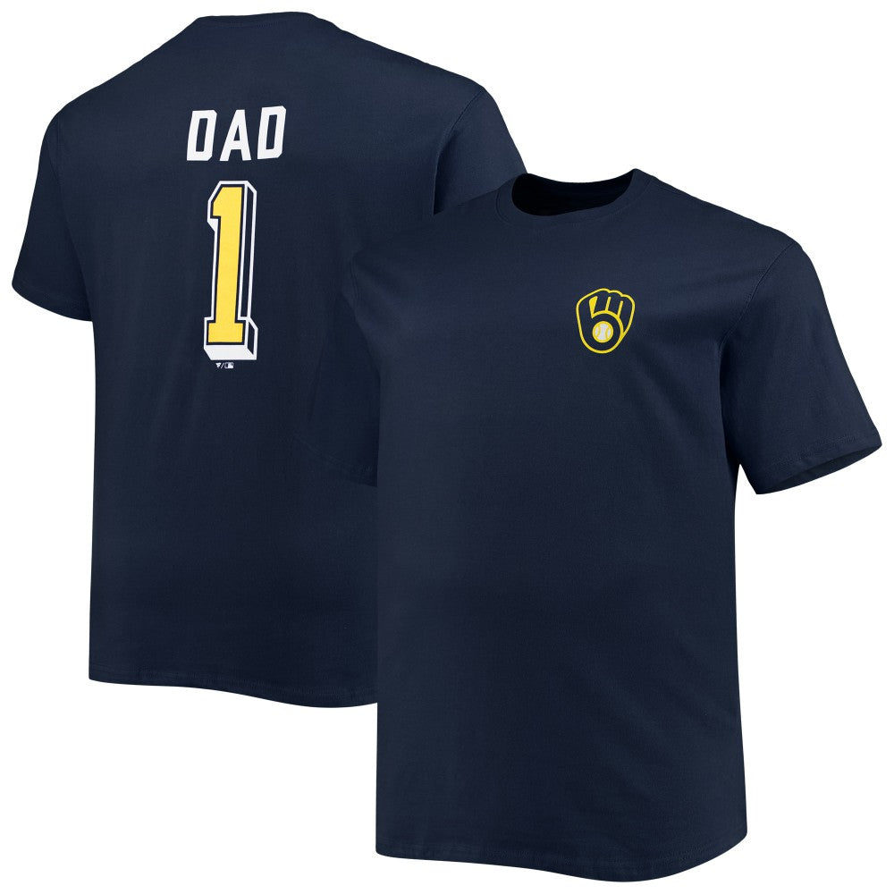 Milwaukee Brewers Big & Tall Father's Day #1 Dad T-Shirt Near Me
