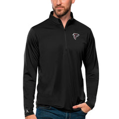 Atlanta Falcons Antigua Tribute Quarter-Zip Lightweight Pullover Top Black - NFL