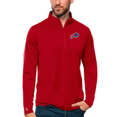 Buffalo Bills Antigua Tribute Quarter-Zip Lightweight Pullover Top Red - NFL