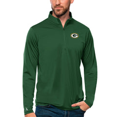Green Bay Packers Antigua Tribute Quarter-Zip Lightweight Pullover Top Green - NFL