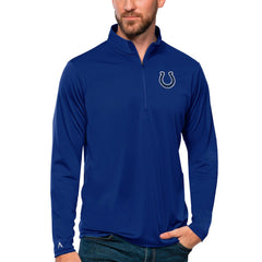 Indianapolis Colts Antigua Tribute Quarter-Zip Lightweight Pullover Top Royal - NFL