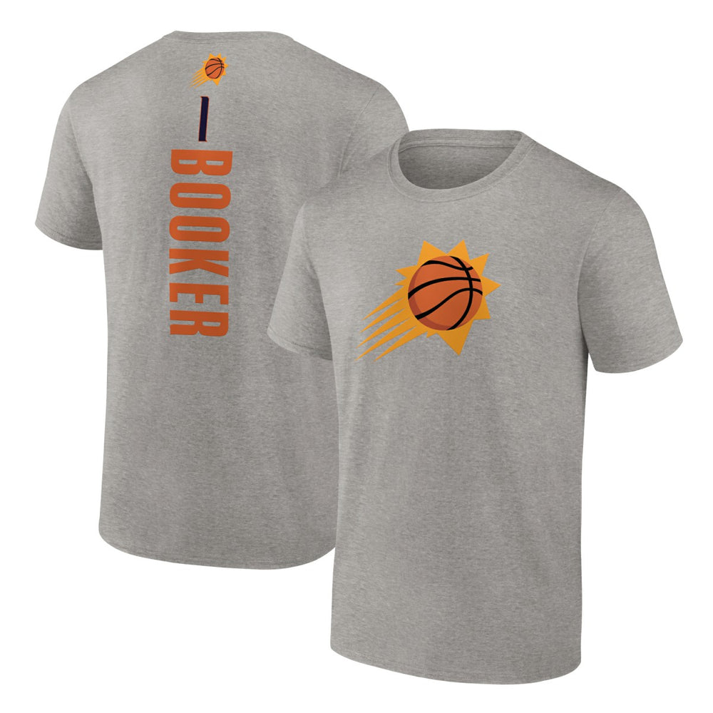 NBA - Devin Booker Phoenix Suns Playmaker Name & Number T-Shirt - Heathered Gray
