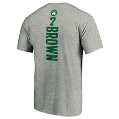NBA - Jaylen Brown Boston Celtics Playmaker Name & Number T-Shirt - Heathered Gray