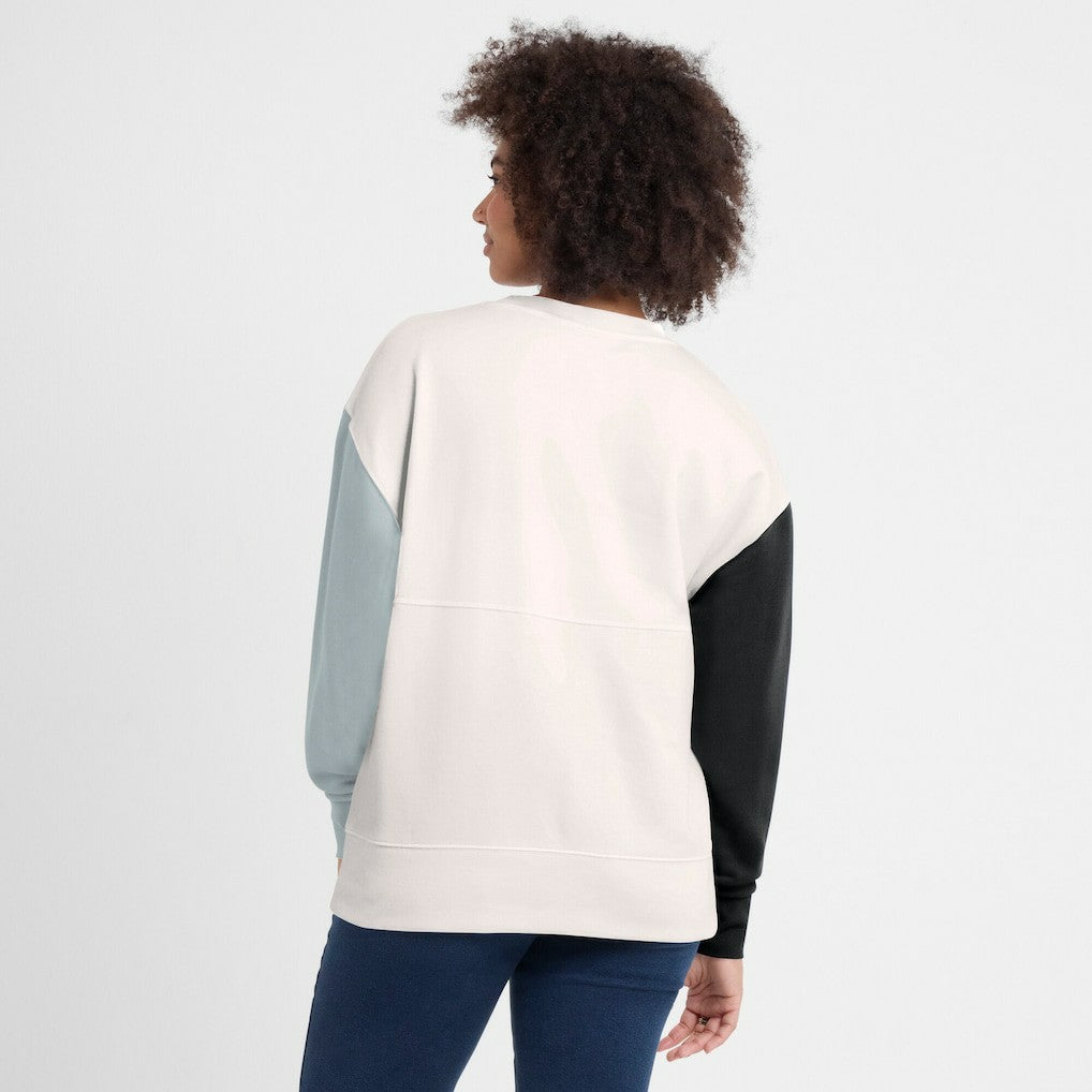 Las Vegas Raiders Women's Colorblock Primary Logo Pullover Sweatshirt White - Fanatics