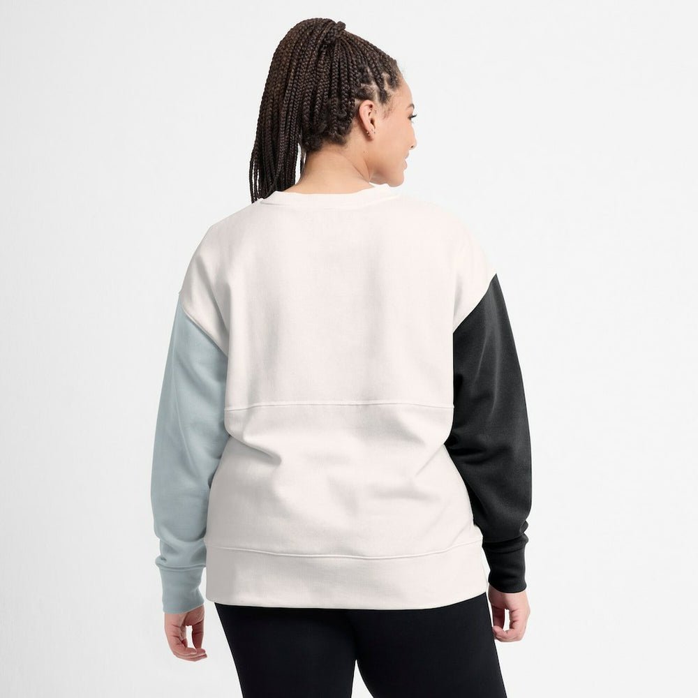 Las Vegas Raiders Women's Colorblock Primary Logo Pullover Sweatshirt White - Fanatics