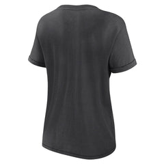 Las Vegas Raiders Women's Hit Snow Washed T-Shirt Charcoal - Fanatics