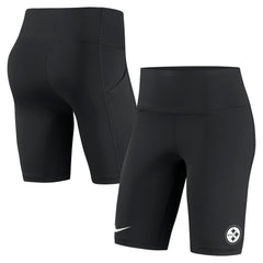 Pittsburgh Steelers Women's Biker Shorts Black - Nike