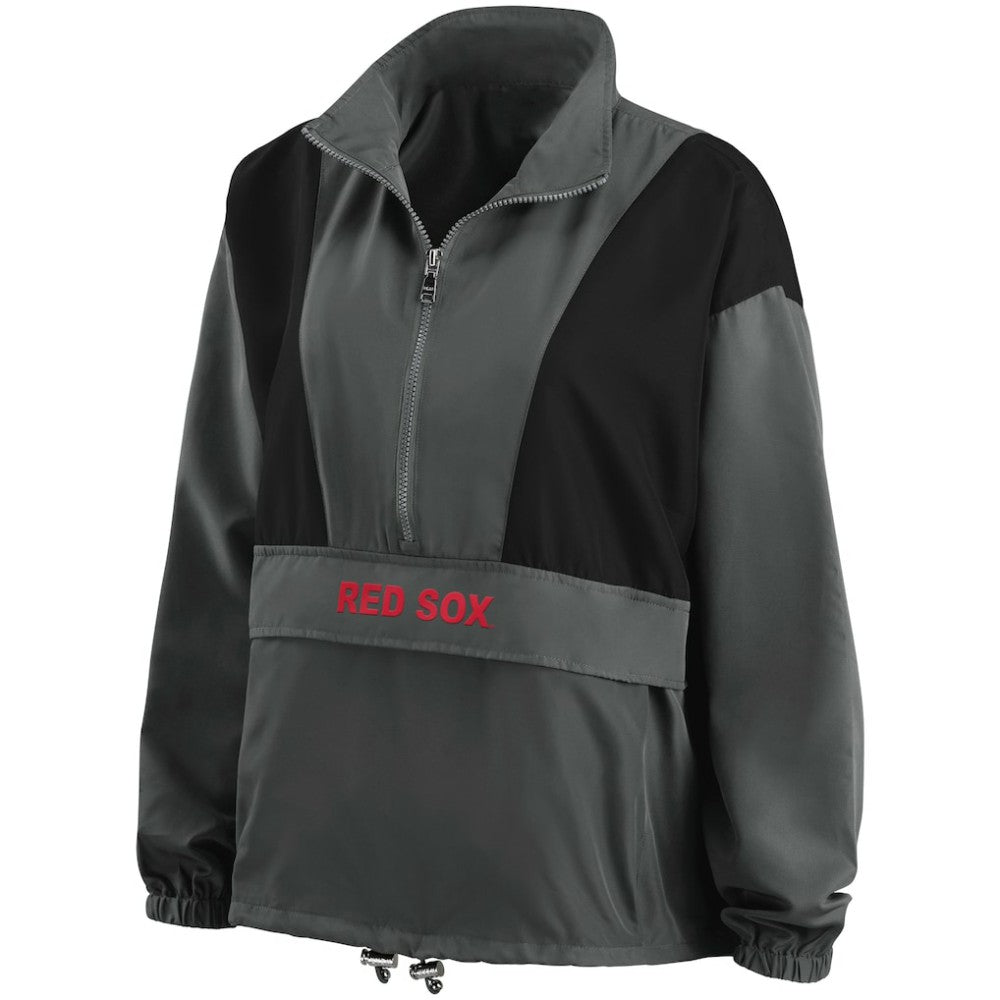Boston Red Sox WEAR by Erin Andrews Women's Packable Half-Zip Jacket Lifestyle