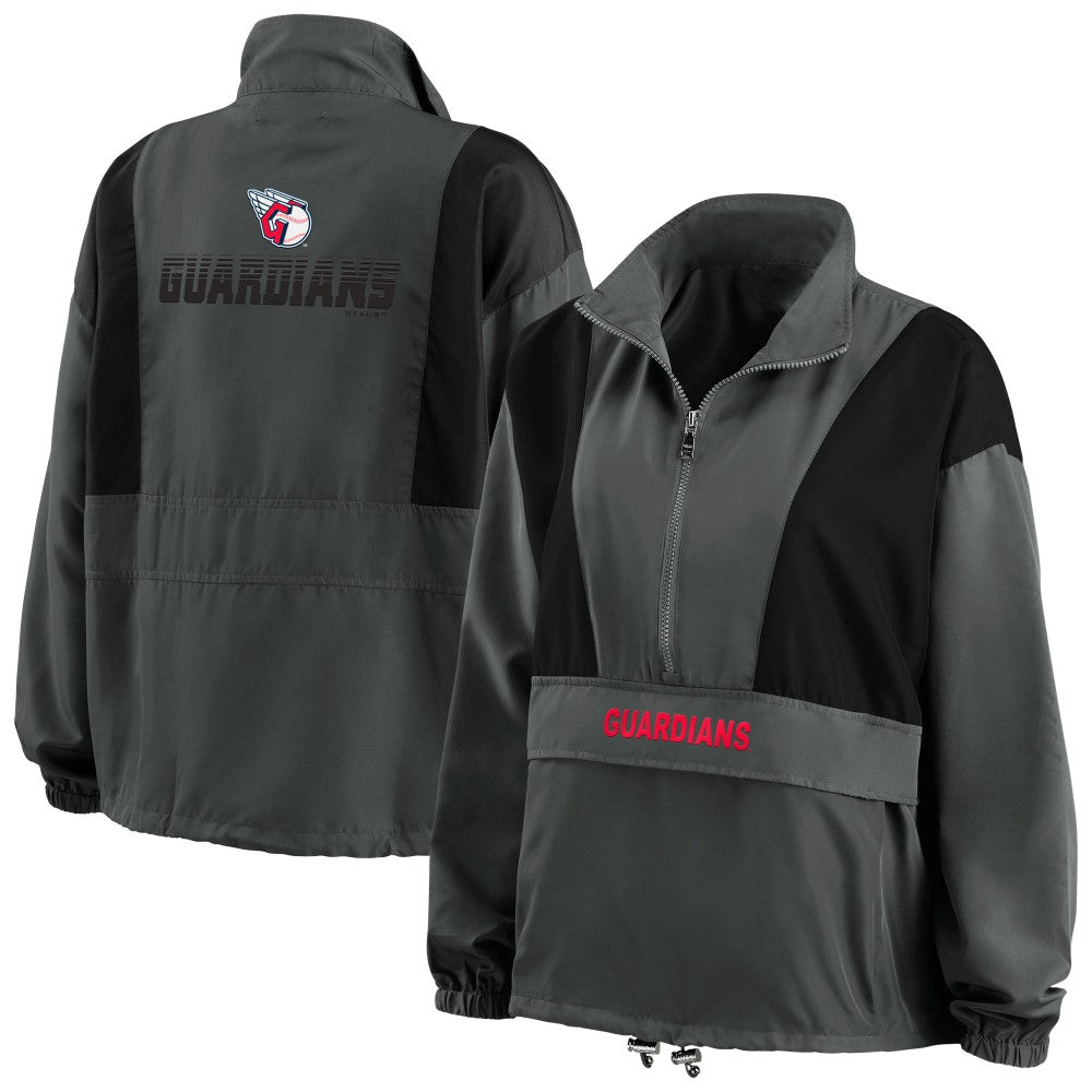 Cleveland Guardians WEAR by Erin Andrews Women's Packable Half-Zip Jacket Sale