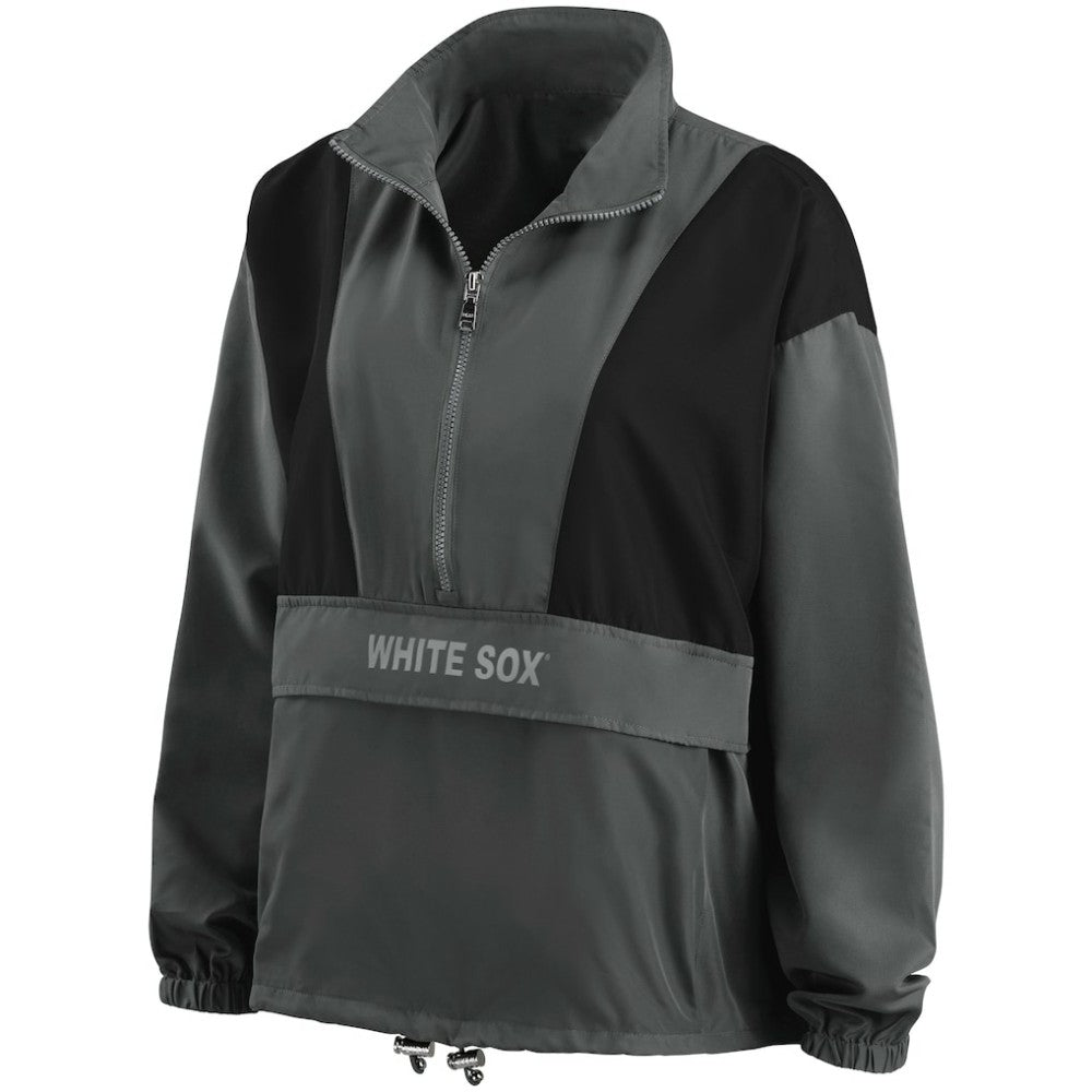 Chicago White Sox WEAR by Erin Andrews Women's Packable Half-Zip Jacket for sale