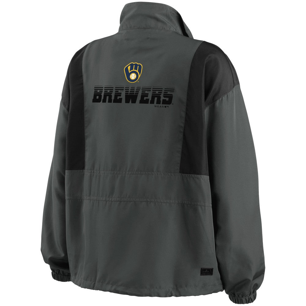Milwaukee Brewers WEAR by Erin Andrews Women's Packable Half-Zip Jacket Near Me