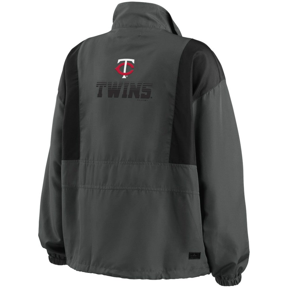 Minnesota Twins WEAR by Erin Andrews Women's Packable Half-Zip Jacket discount