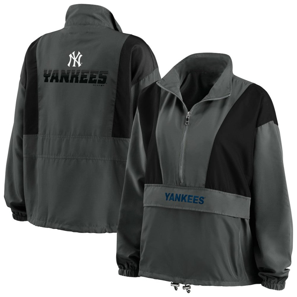 New York Yankees WEAR by Erin Andrews Women's Packable Half-Zip Jacket Near Me