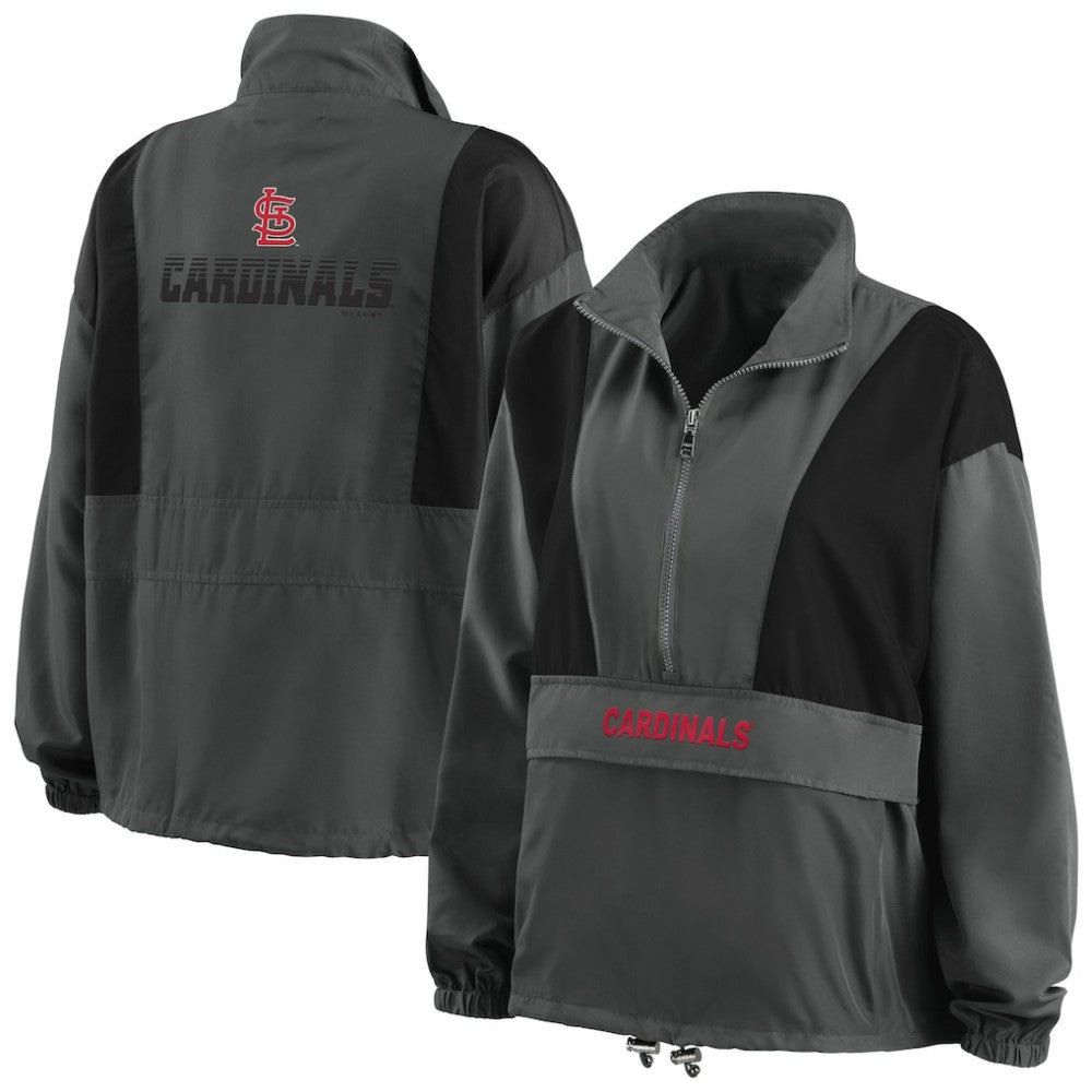 St. Louis Cardinals WEAR by Erin Andrews Women's Packable Half-Zip Jacket Lifestyle