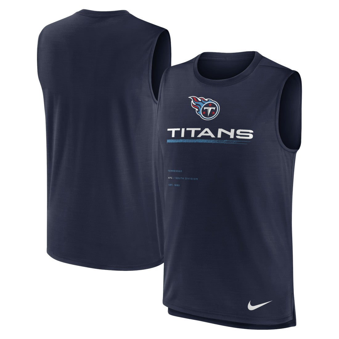 Tennessee Titans Muscle Trainer Tank Top Navy - Nike