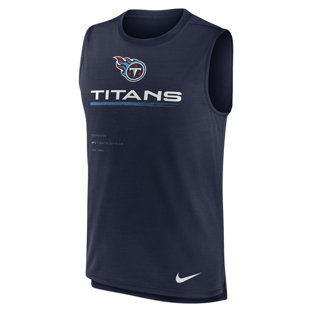 Tennessee Titans Muscle Trainer Tank Top Navy - Nike