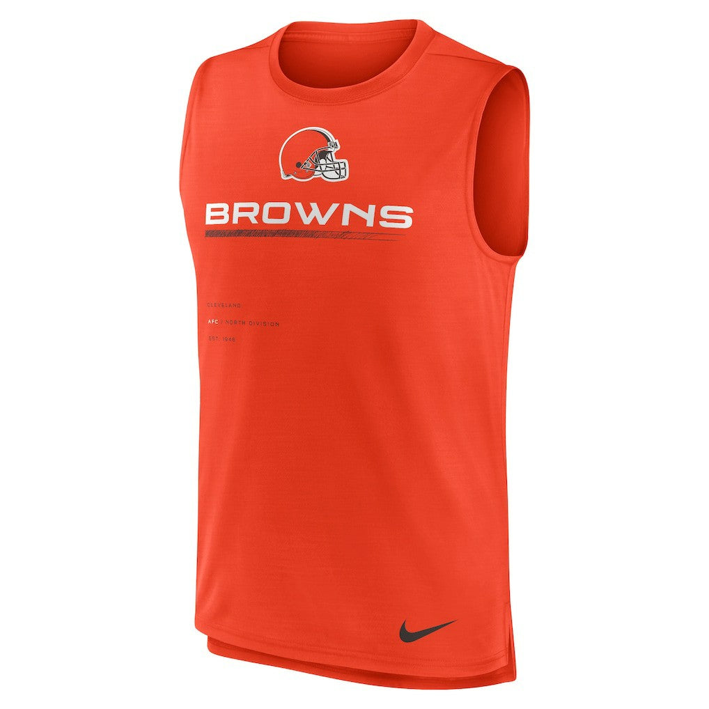 Cleveland Browns Muscle Trainer Tank Top Orange - Nike