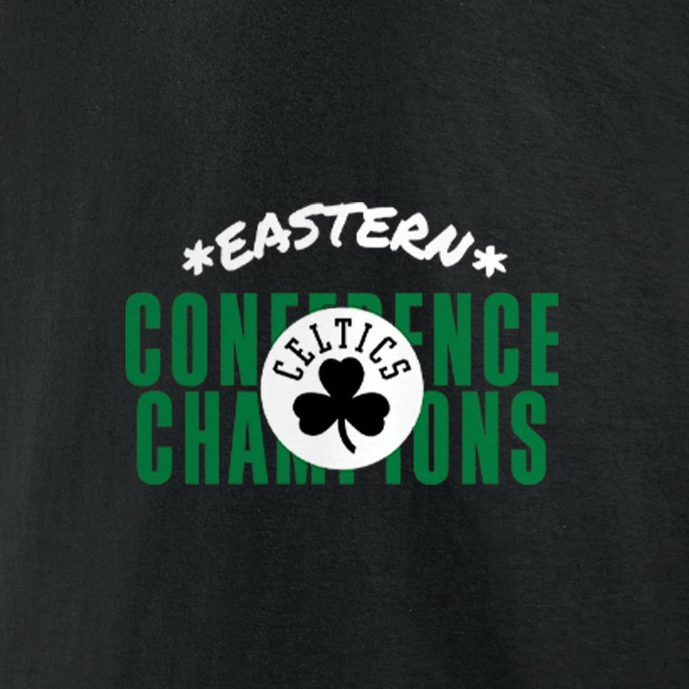 Fanatics - Boston Celtics Women's 2022 Eastern Conference Champions Balanced Attack Roster V-Neck T-Shirt - Black