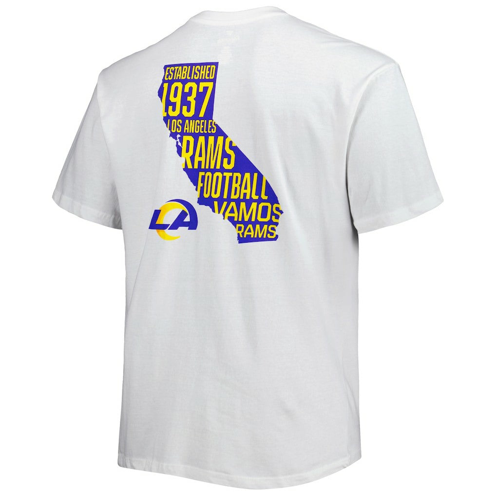 Los Angeles Rams Big & Tall Hometown Collection Hot Shot T-Shirt White - Fanatics