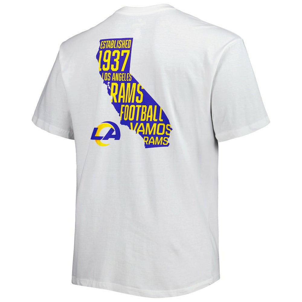 Los Angeles Rams Big & Tall Hometown Collection Hot Shot T-Shirt White - Fanatics