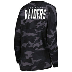 Las Vegas Raiders New Era Women's Camo Long Sleeve T-Shirt Black - NFL