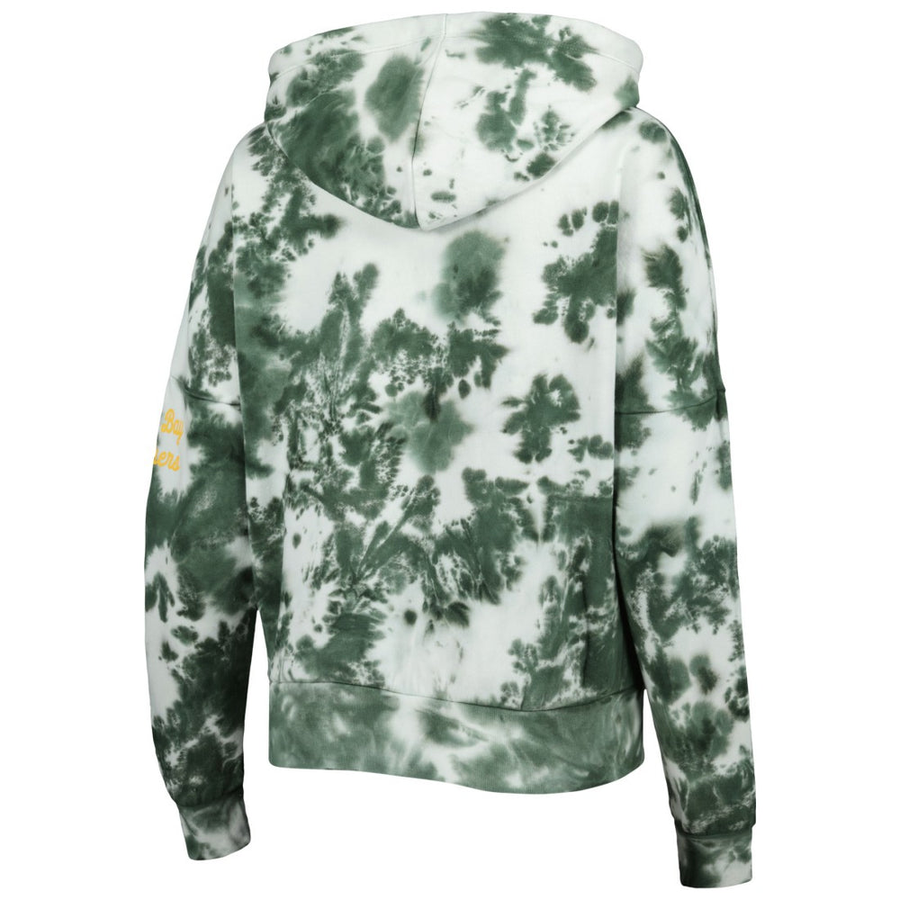 Green Bay Packers New Era Women's Cloud Dye Fleece Pullover Hoodie Green - NFL